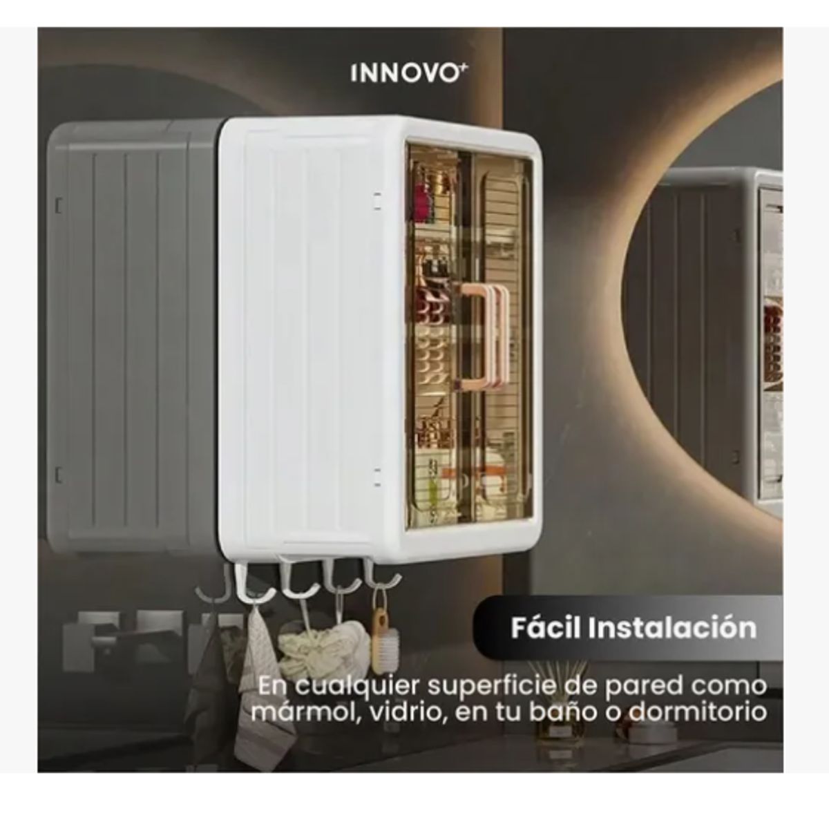 INNOVA - Organizador De Pared Multifuncional Puertas Colgante Baño Cocina