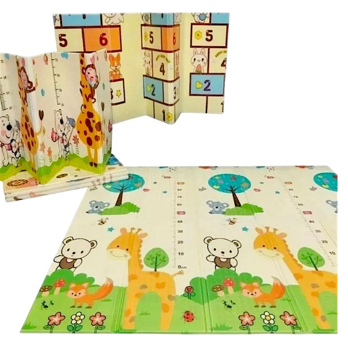 GENERAL - Tapete Para Bebe Plegable Gateo 200x180 Cm Doble Faz