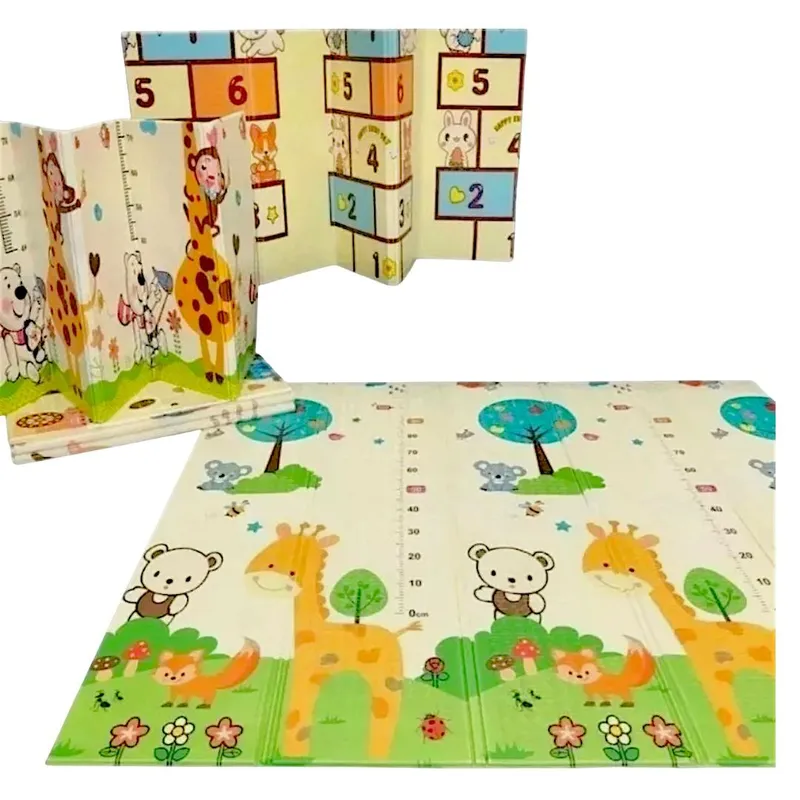 GENERAL - Tapete Para Bebe Plegable Gateo 200x180 Cm Doble Faz