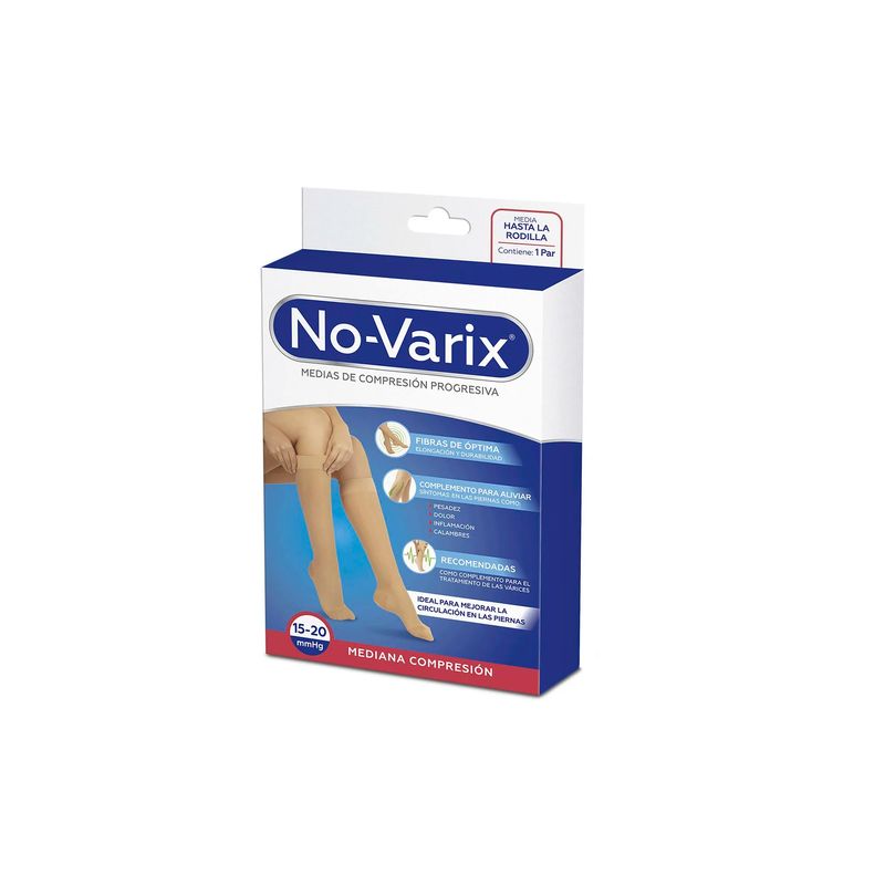 NO VARIX - Medias mujer 15-20 mmHg transparente Talla L Beige