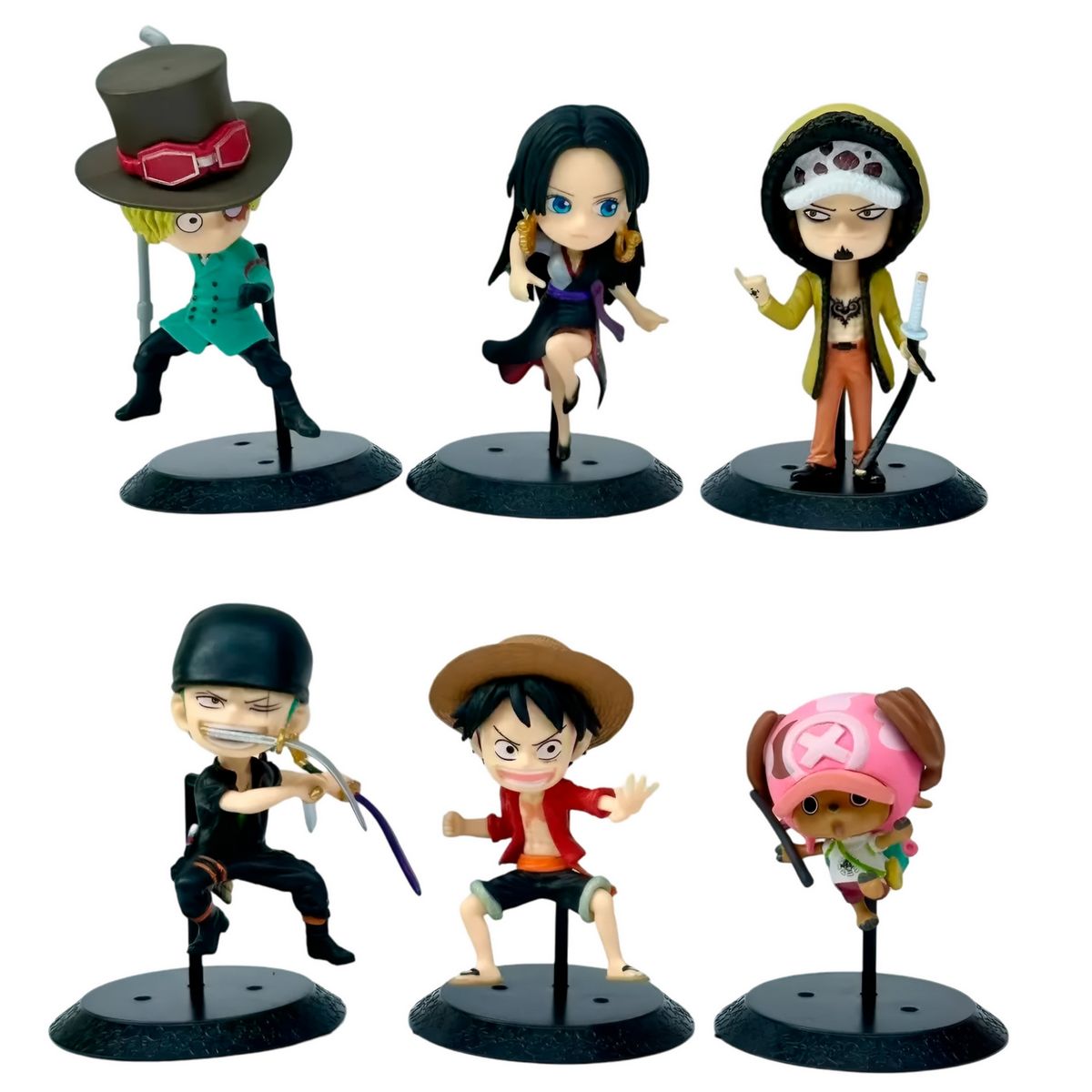 GENERICO - Figura Coleccionable Anime One Piece X 6 Personajes