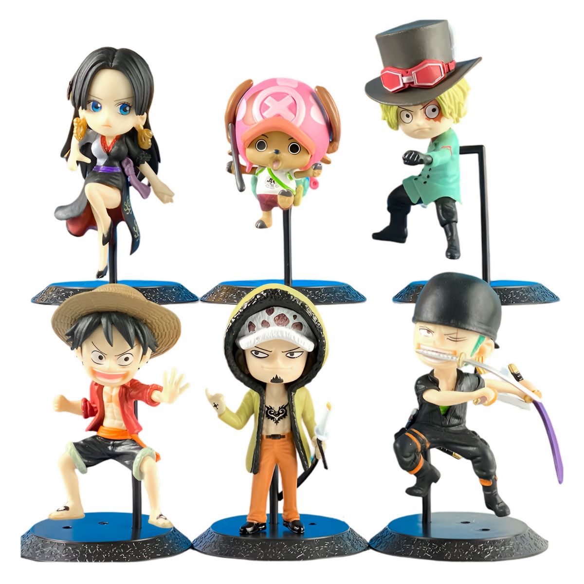 GENERICO - Figura Coleccionable Anime One Piece X 6 Personajes