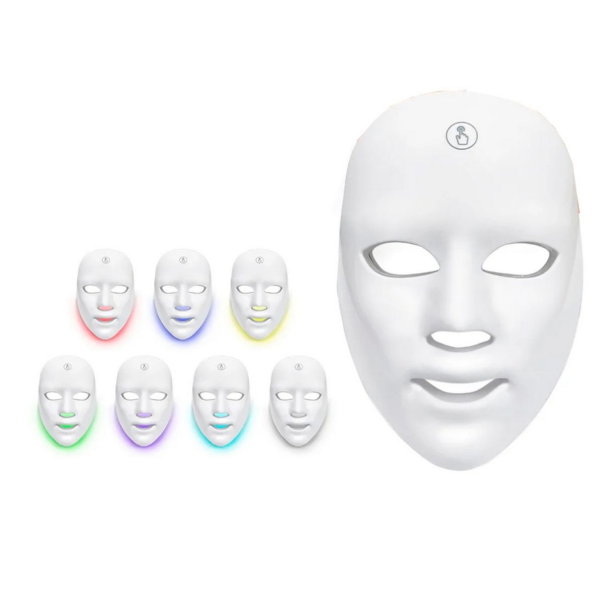 GENERICO - Mascara Facial Led 7 Colores Recargable Portable