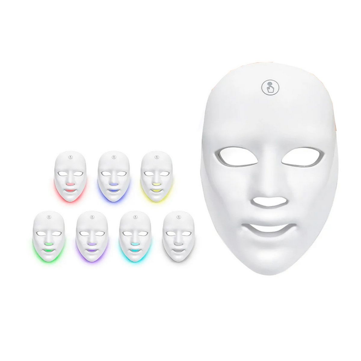 GENERICO - Mascara Facial Led 7 Colores Recargable Portable