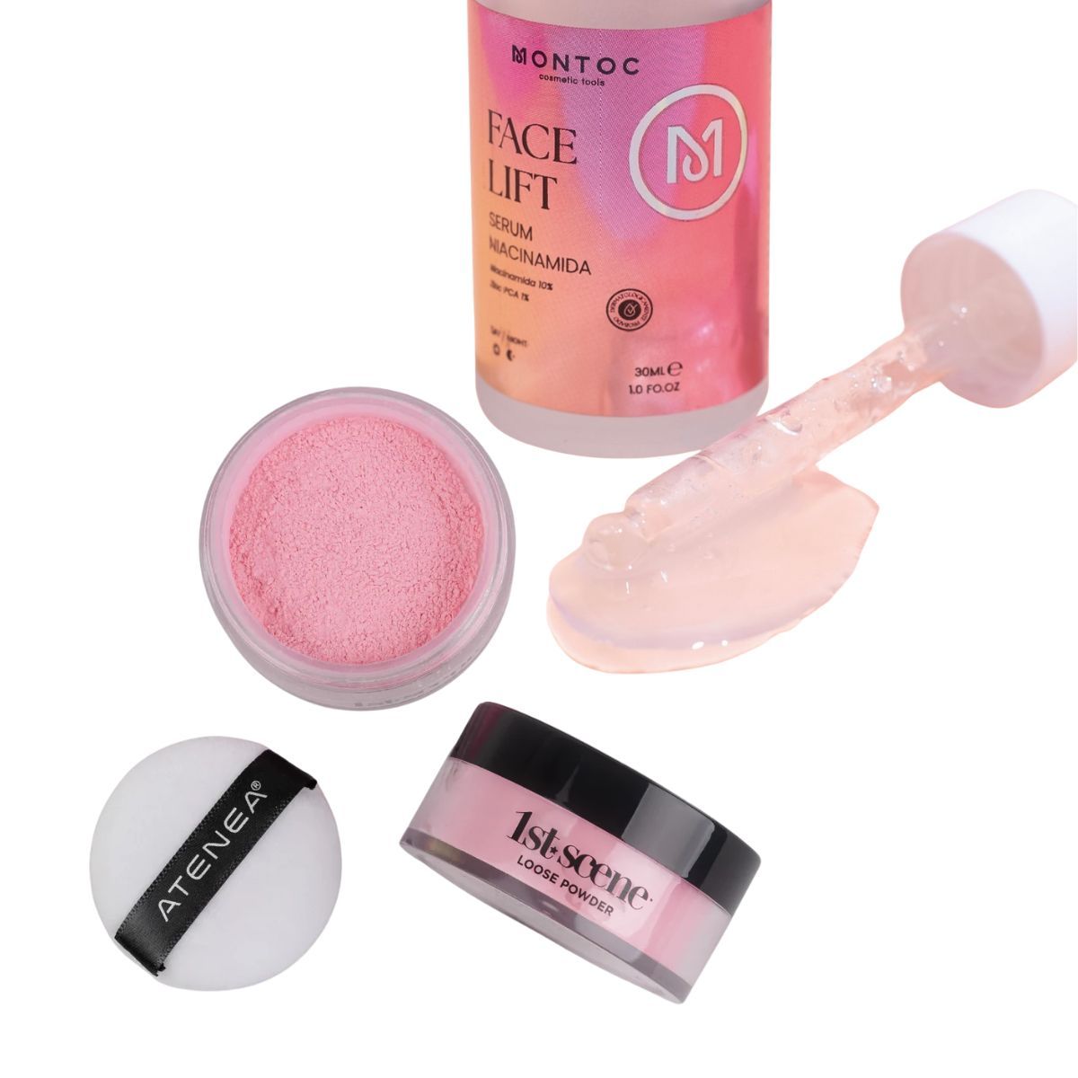 GENERICO - Polvo Suelto Rosado Atenea Niacinamida B3 Piel Uniforme Mate