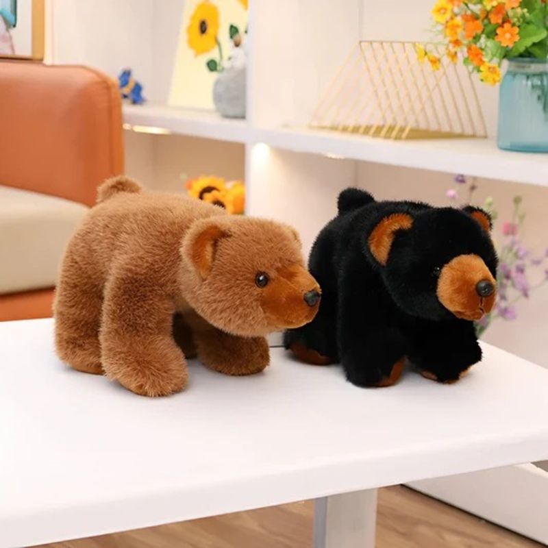 GENERICO - PELUCHE  OSO PARDO 25 CM SALVAJE