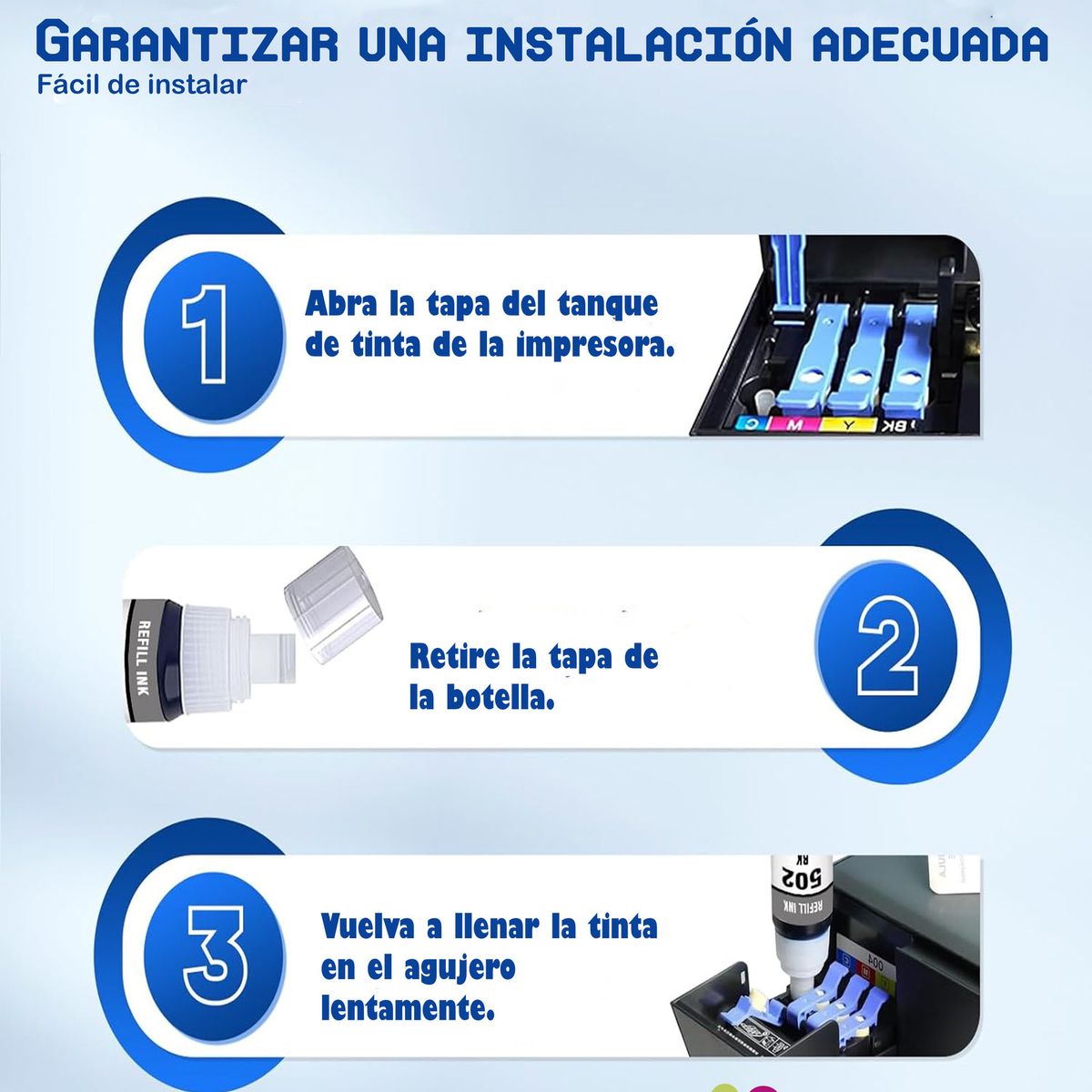 GENERICO - 4 Tintas 544 Genérica Compatible Para Epson L3160 L3250 L5290 L5590 L1210 L110
