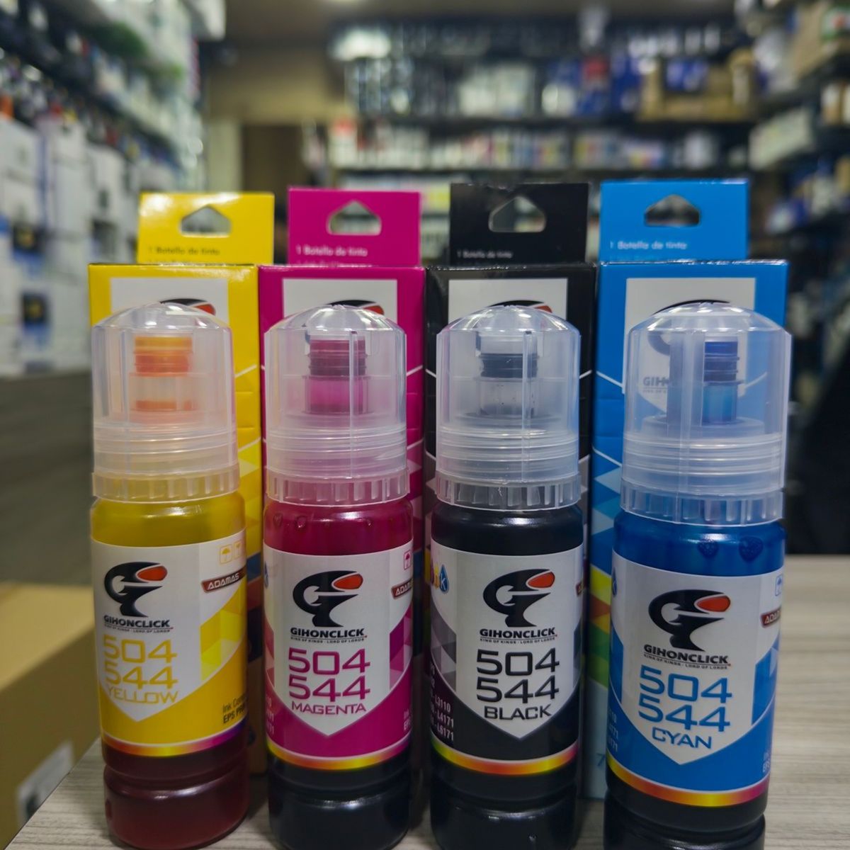 GENERICO - 4 Tintas 544 Genérica Compatible Para Epson L3160 L3250 L5290 L5590 L1210 L110