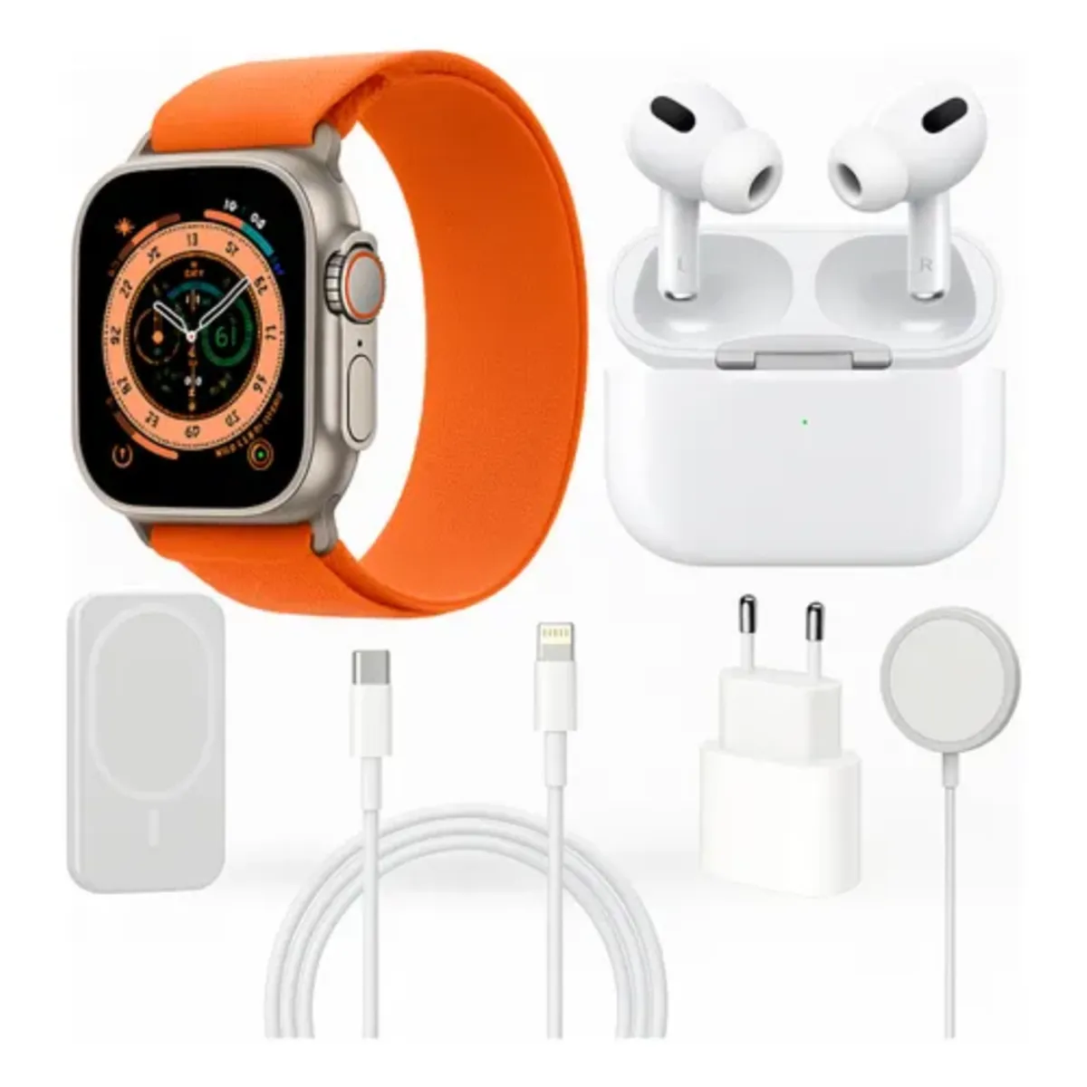 GENERICO - Combo Reloj Smart Watch X8 Ultra + Audifonos In Ear + Power Bank