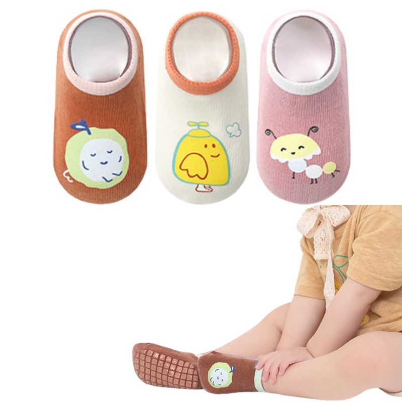 AMERICAN GENERICS - Medias Para Bebes Antideslizantes 100% Algodon Pack De 3unds