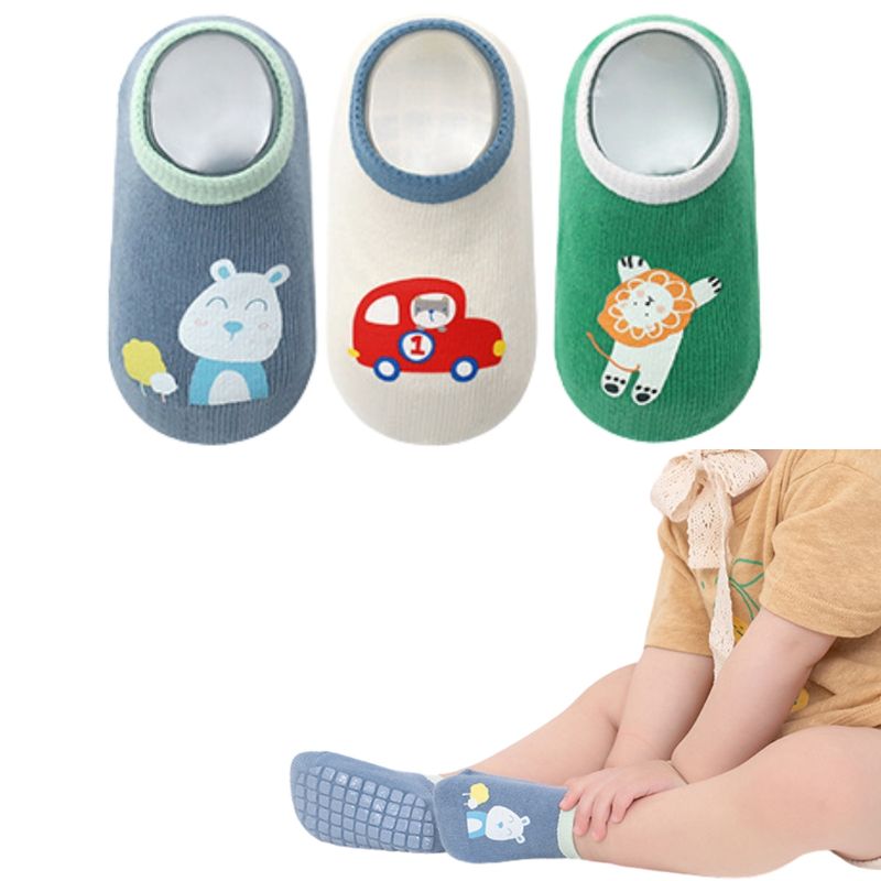 AMERICAN GENERICS - Medias Para Bebes Antideslizantes 100% Algodon Pack De 3unds