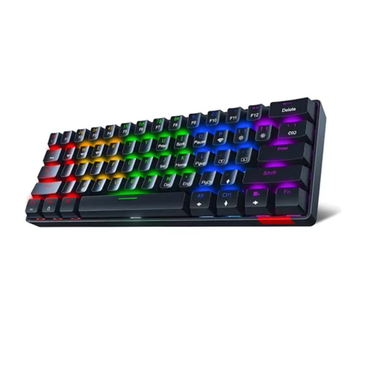 RAINBOW - Teclado Mecanico Gamer 60% Switch Azul Rainbow K61 Cableless