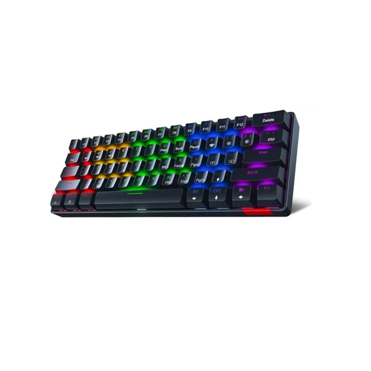 RAINBOW - Teclado Mecanico Gamer 60% Switch Azul Rainbow K61 Cableless
