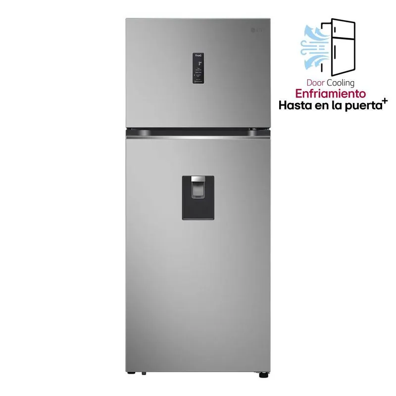 LG - Nevera LG No Frost Congelador Superior 394 Lts Top Mount VT40APYC  Plata