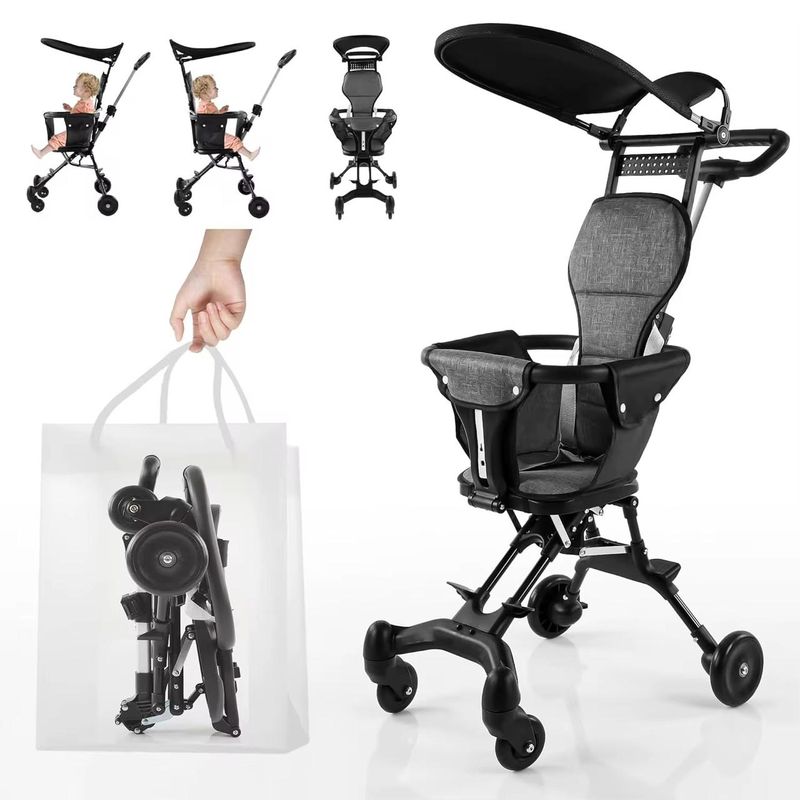 GENERICO - Coche Paseador Plegable Reversible Con Capota