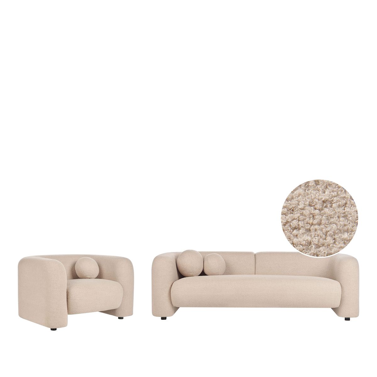 GENERICO - Juego de Sala Francia Moderno de Betcompras beige 3 Plazas