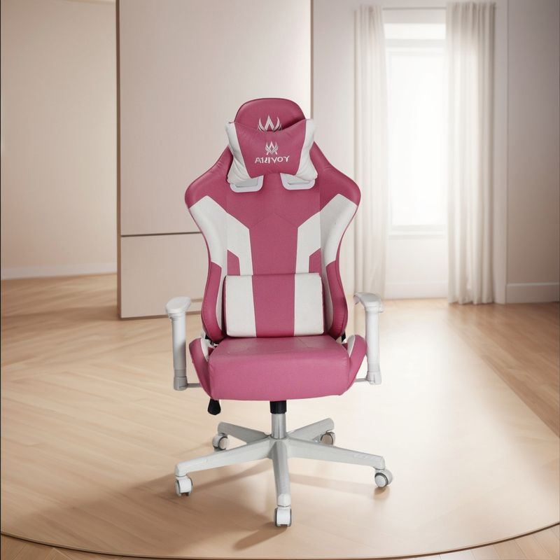 GENERICO - Silla Gamer Reclinable Rosa Kitty Ergonómica con Apoyabrazos Dayzok