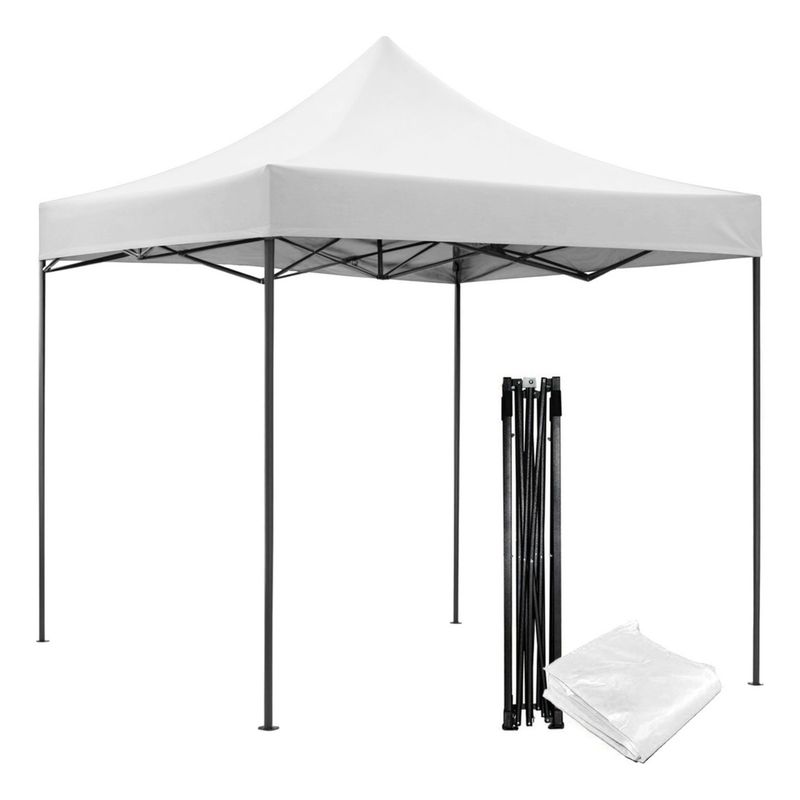 JARDIMEX - toldo Carpa 3x3 Blanco Plegable Reforzado Impermeable