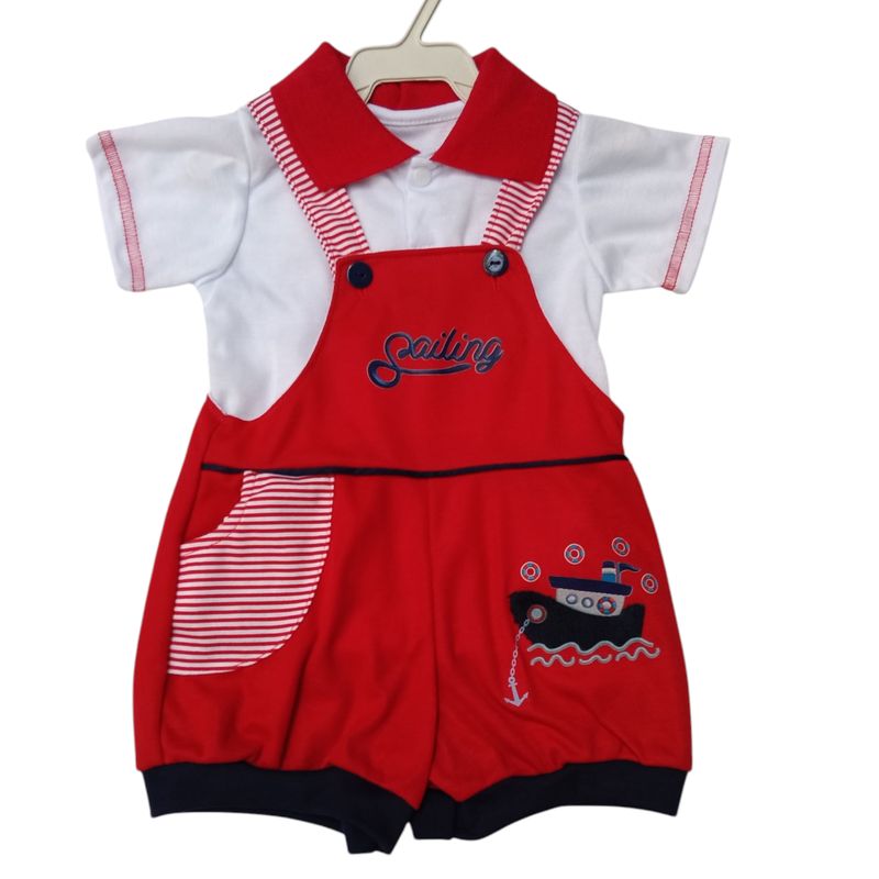 BABY MAS - CONJUNTO OVEROL NIÑO TL 3 A 6 MESES MARINERO