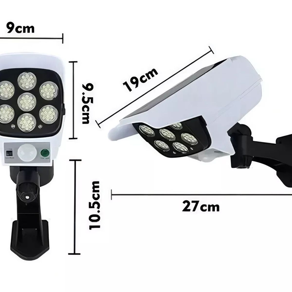 GENERICO - Lámpara Con Panel Solar Sensor De Movimiento Tipo Cámara