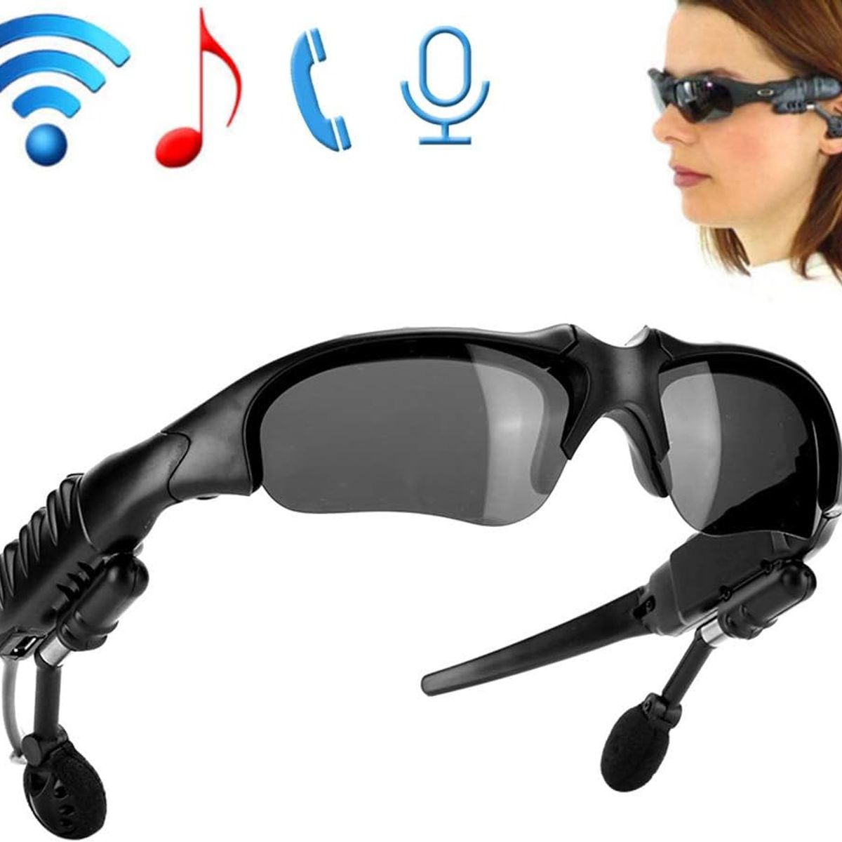 GENERICO - Gafas bluetooth con audifono control voz