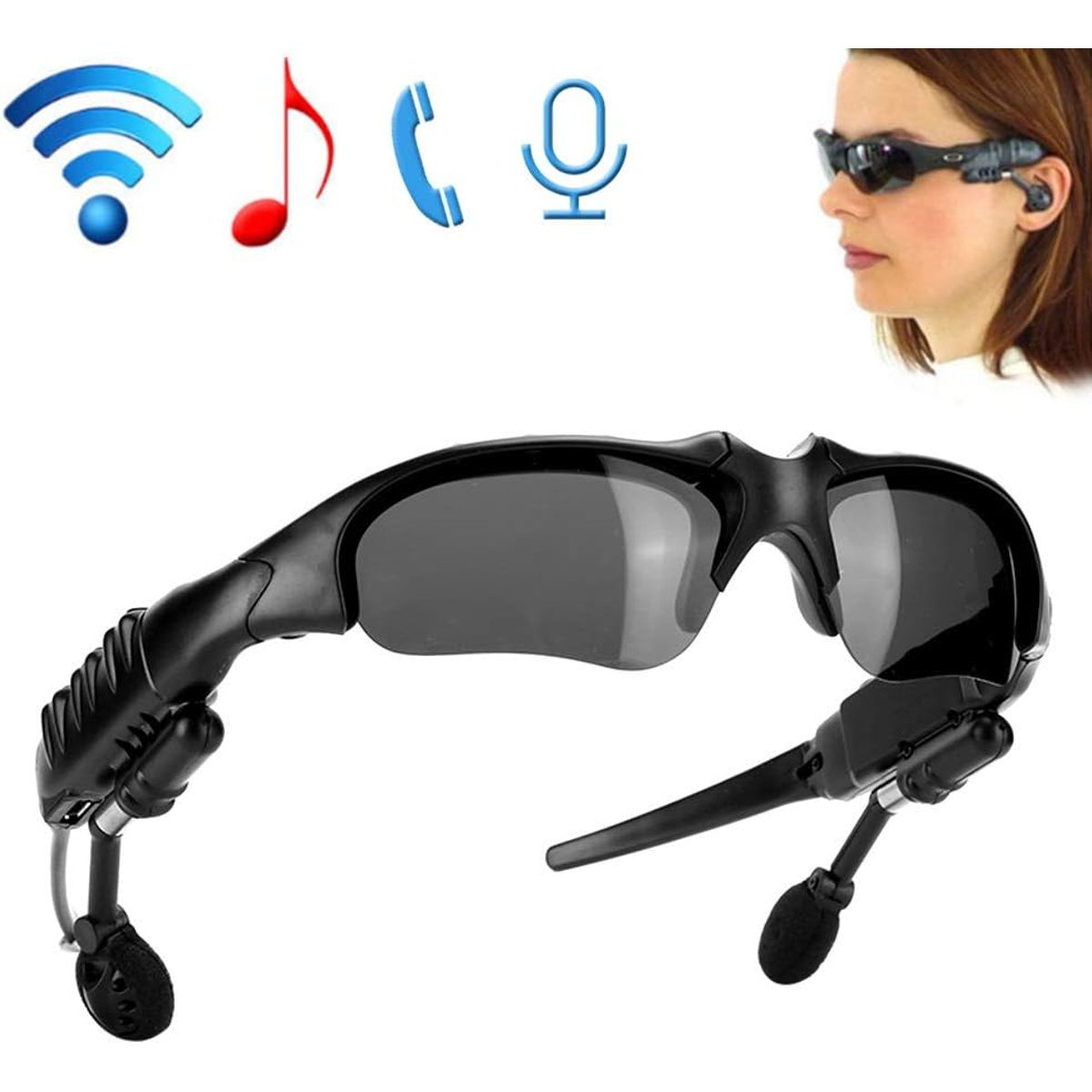 GENERICO - Gafas bluetooth con audifono control voz