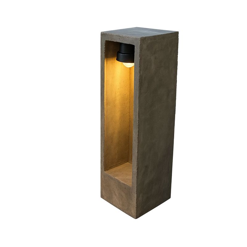 BUBINGA - Bolardos Concreto iluminación 60 cm alto x 15 cm ancho x 15 de produndidad