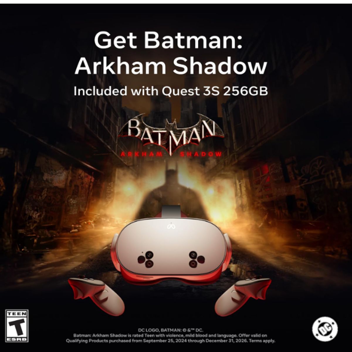 META - consola Meta Quest 3S 256GB  Get Batman