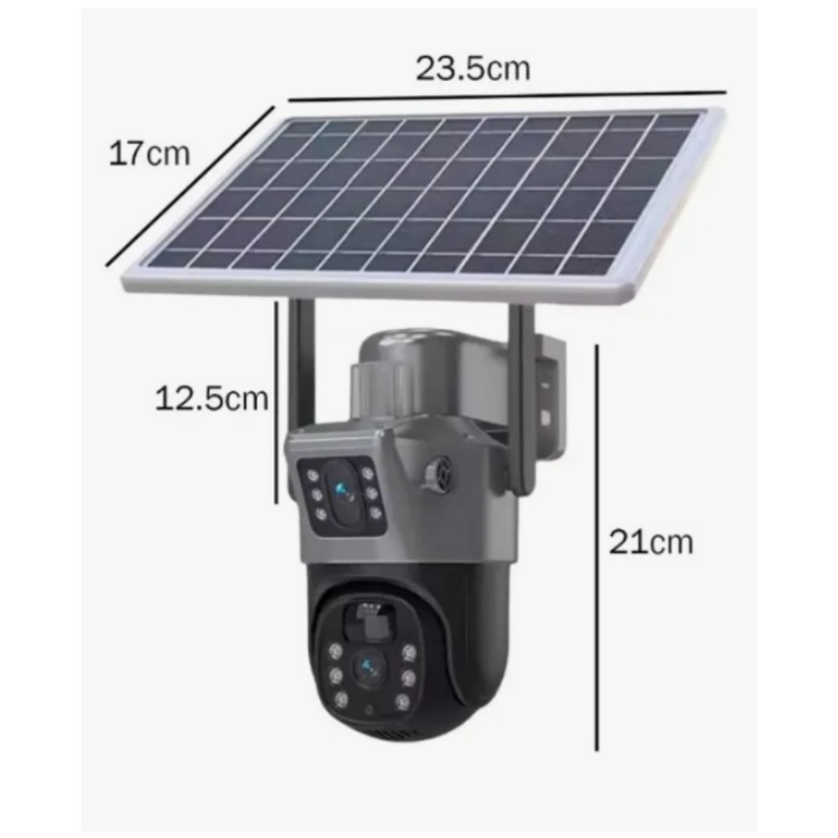 GENERICO - Camara Tipo Domo Solar Wifi Doble Lente Tp-15 Exteriores