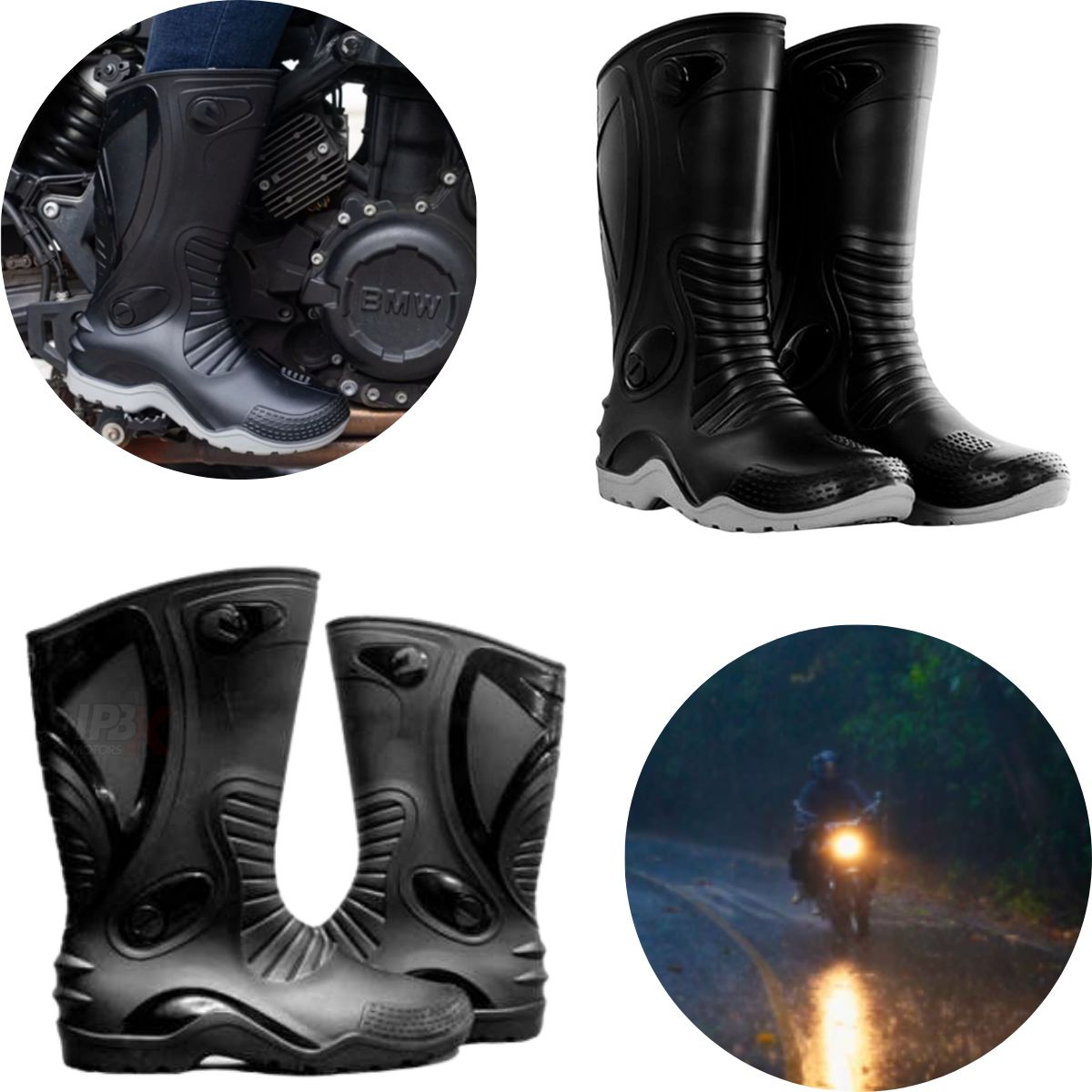 GENERICO - Botas impermeables caucho dakar indumentaria motos