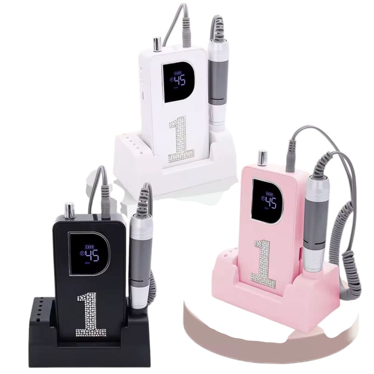 GENERICO - Drill Pulidor de Uñas Inalámbrico 45000RPM