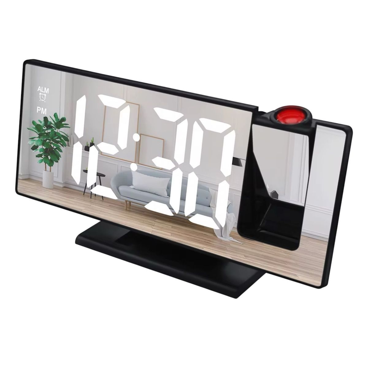 GENERICO - Reloj Despertador De Mesa  Con Espejo Led Gaoslio Ds