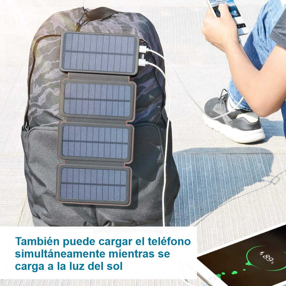 COLME TECHNOLOGY HOME - Power Bank Solar Cargador De Batería Portátil 20000mah 2 USB