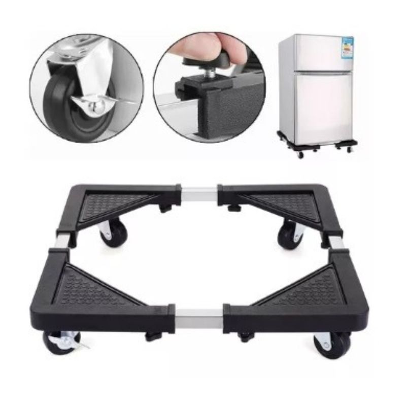 GENERICO - Base Soporte Móvil Ajustable Refrigerador Lavadora Mueble