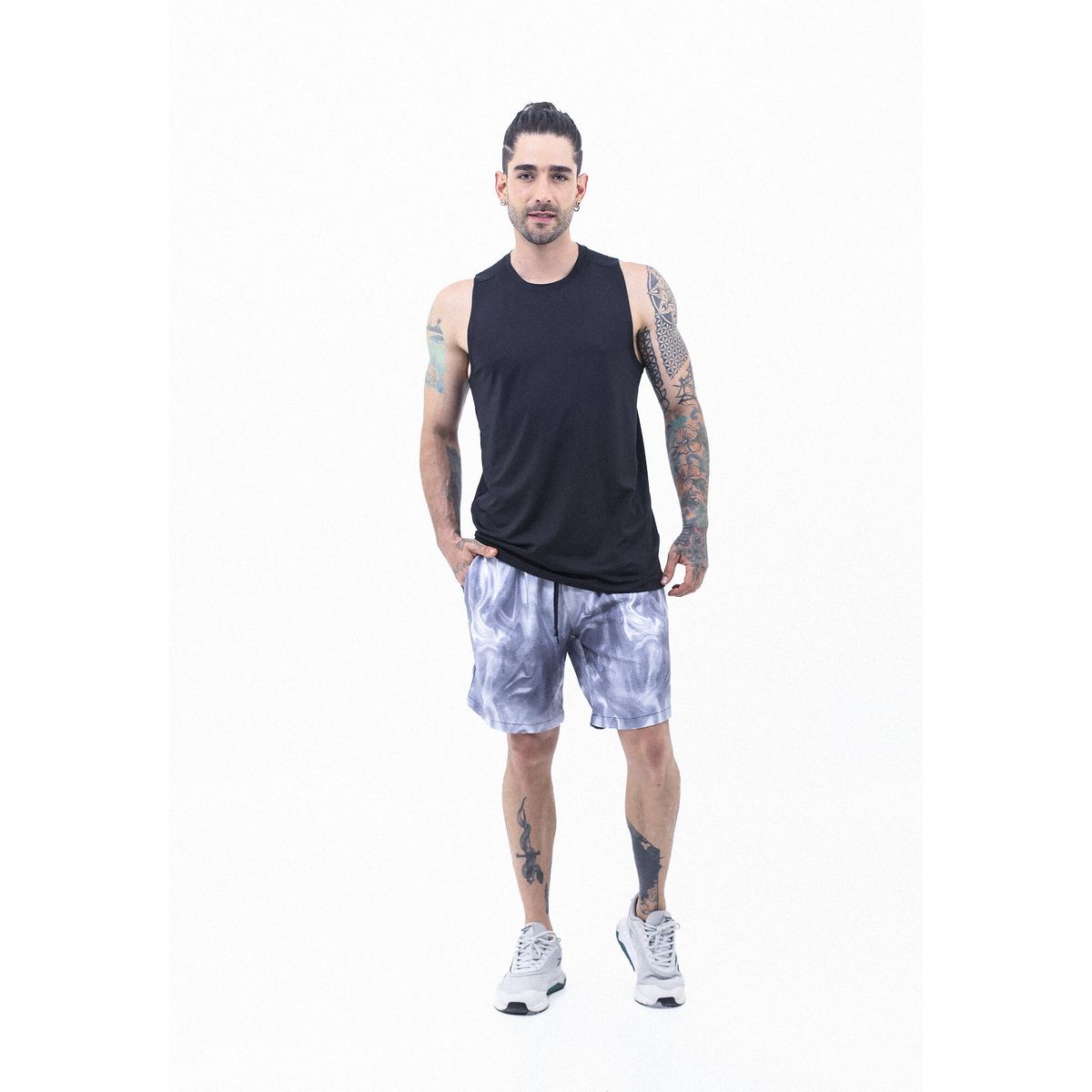 BELIFE - Pantaloneta deportiva plata para hombre