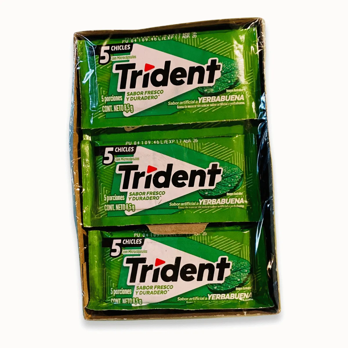 ADAMS - Chicles Trident Yerbabuena X 18 Unidades