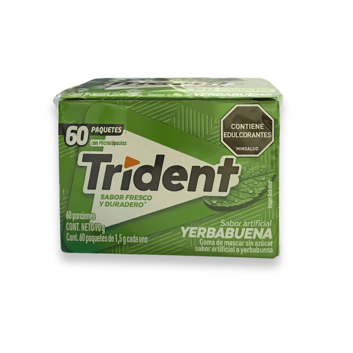 ADAMS - Chicle Trident X 60 unidades yerbabuena