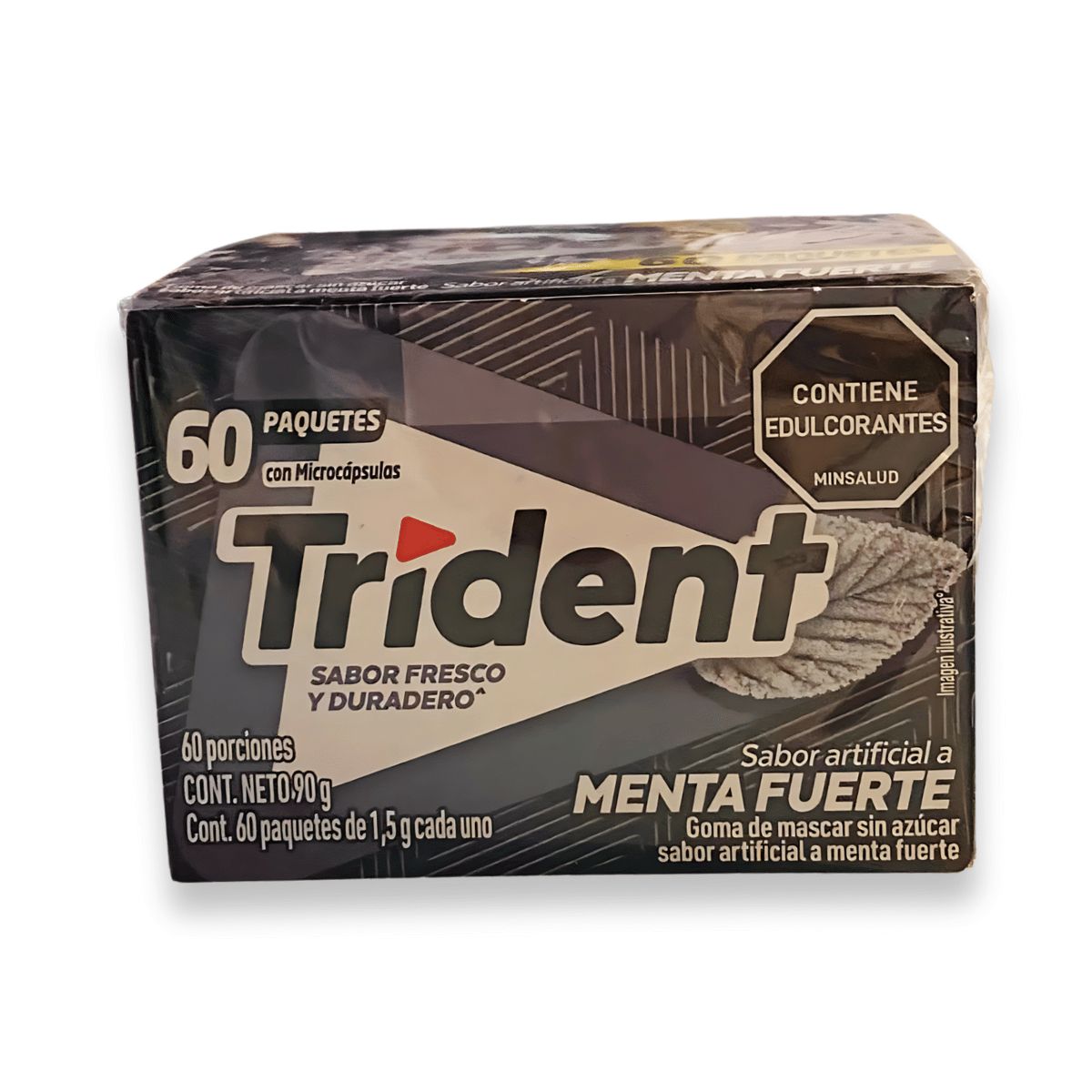 ADAMS - Chicle Trident Menta Fuerte X 60 unidades