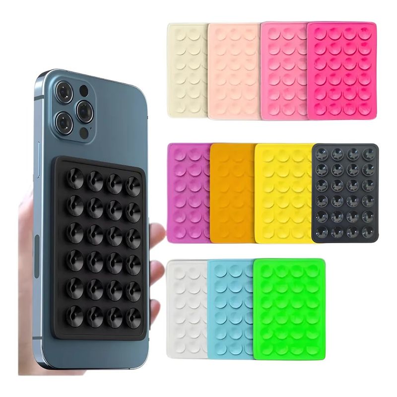 GENERICO - Soporte Silicona Para Celular Ventosas Holde Doble Cara Compacto