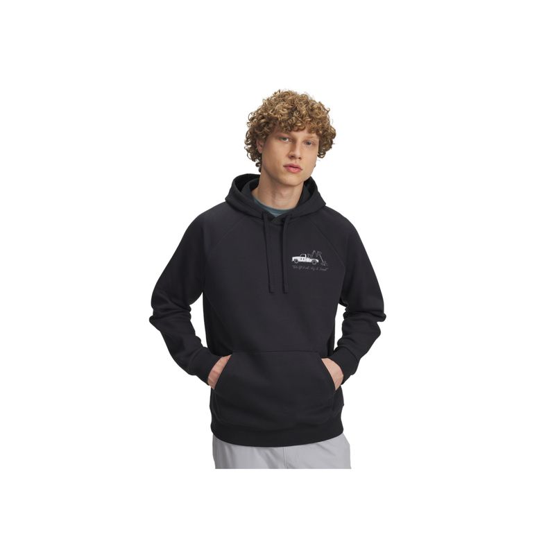 UNDER ARMOUR - Buzo Hombre Under Armour RIVL FLC HBR LOGO HD Negro UNDER ARMOUR