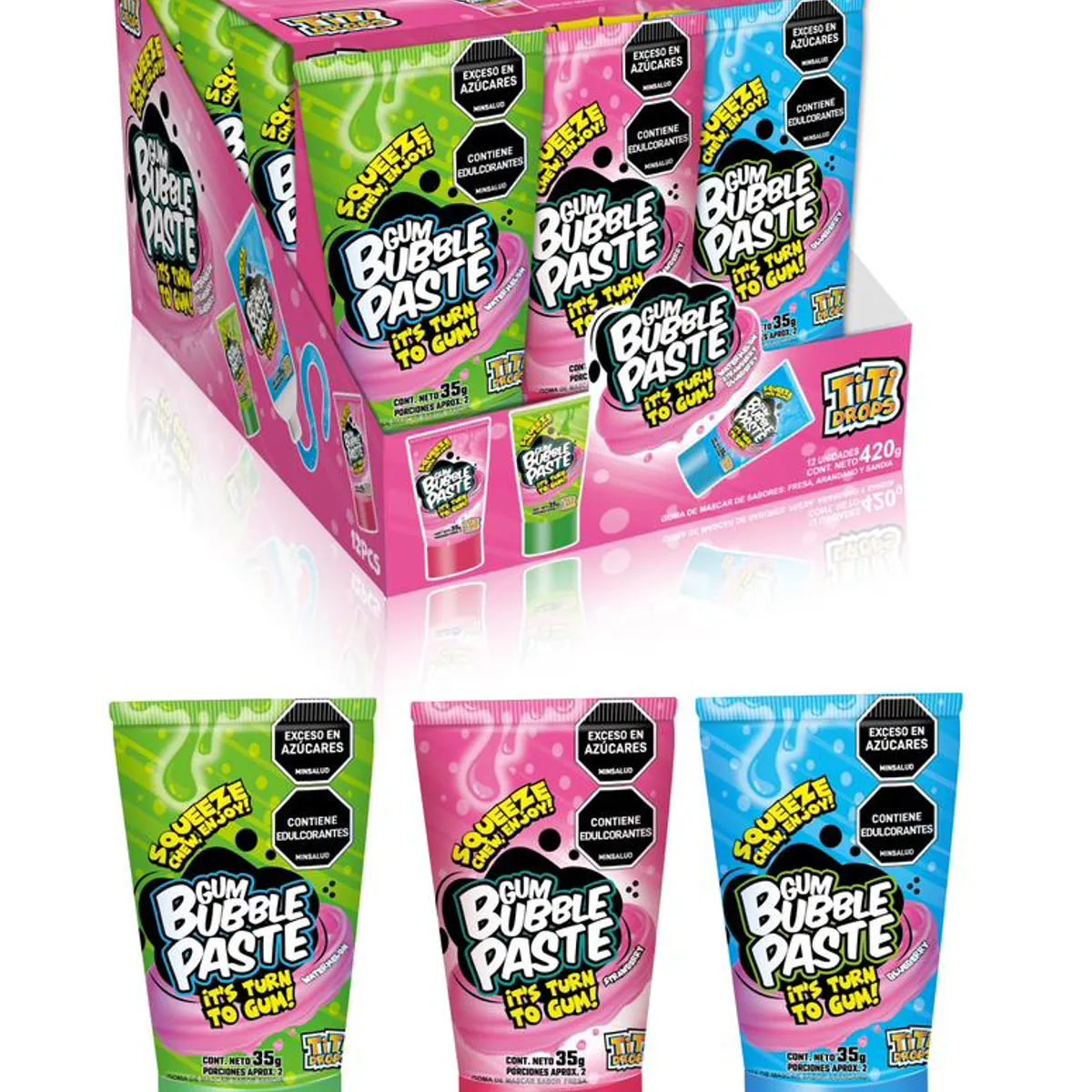 NACIONAL - Dulces Gum Bubble Paste X12und