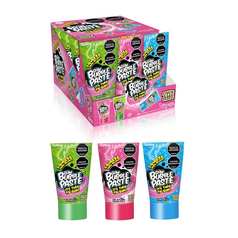 NACIONAL - Dulces Gum Bubble Paste X12und