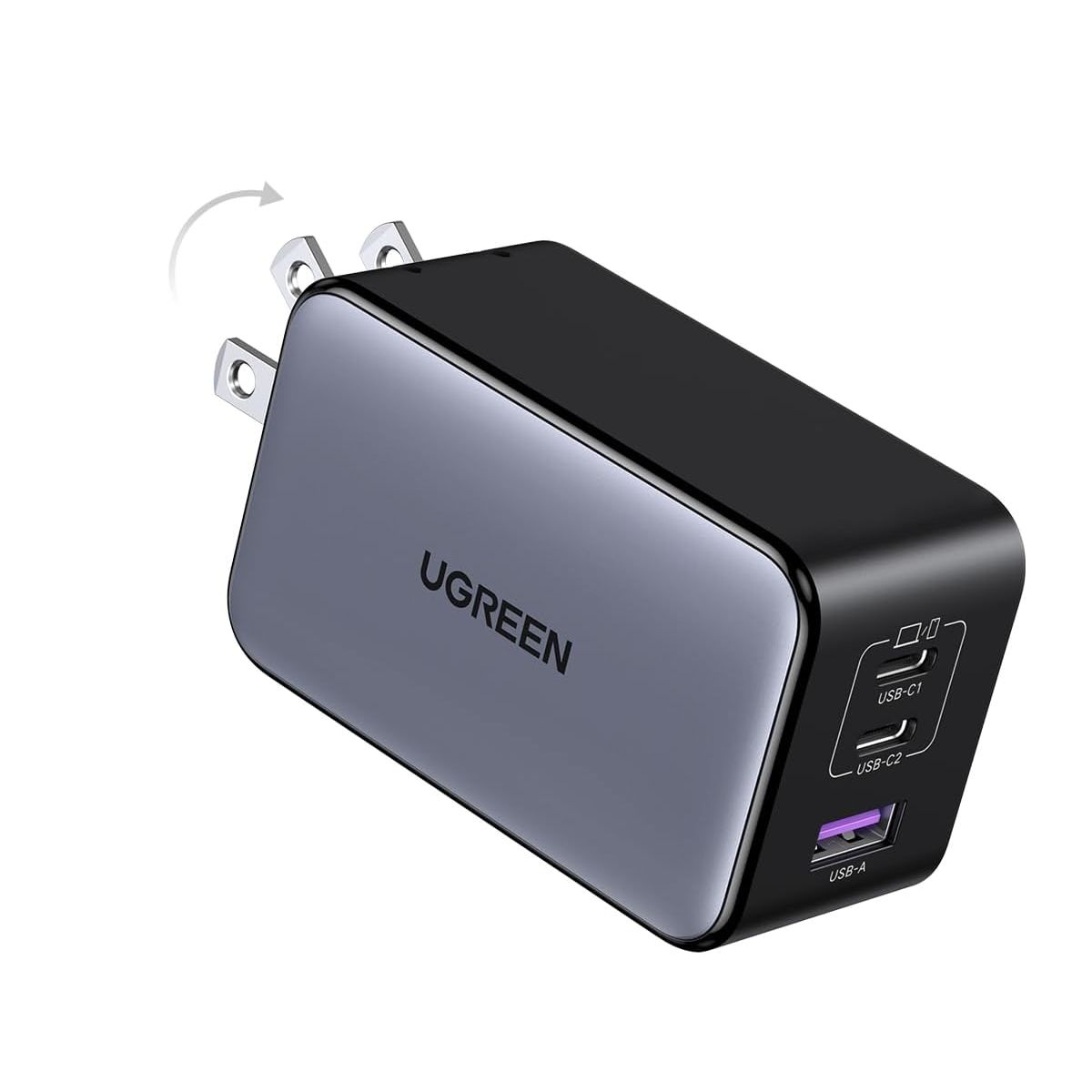 UGREEN - Cargador Ugreen Gan 3 Puertos 2xusb-c Y 1xusb-a 100w Nexode