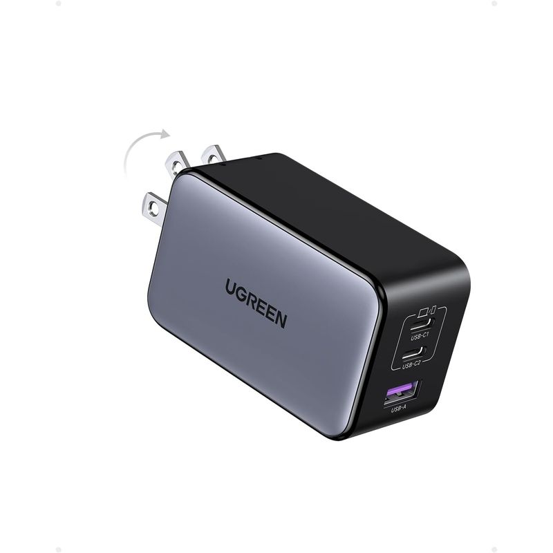 UGREEN - Cargador Ugreen Gan 3 Puertos 2xusb-c Y 1xusb-a 100w Nexode