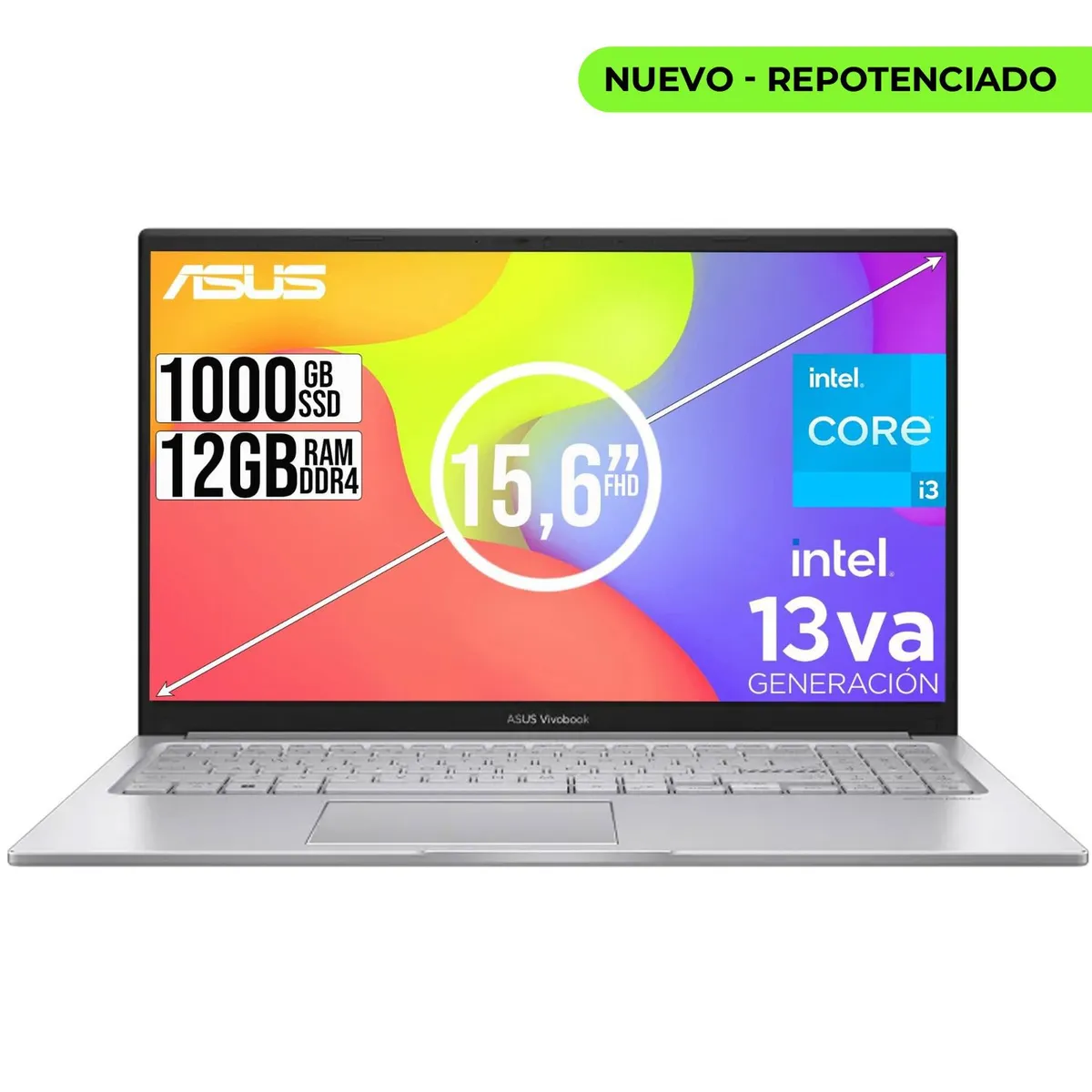 ASUS - PORTATIL ASUS VIVOBOOK INTEL CORE I3-1315U SSD 1TB RAM 12GB 15,6 FULL HD