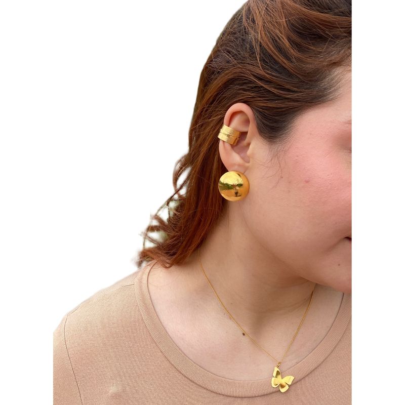 MERAKI - Aretes - Topos Acocados bañados en oro 24kt