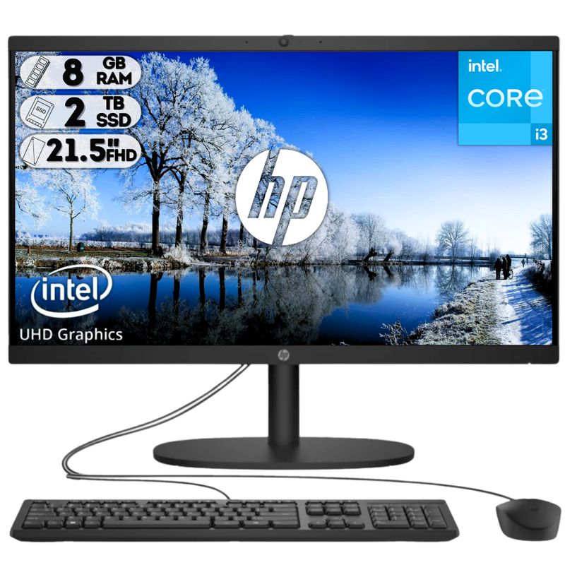 HP - TODO EN UNO HP INTEL CORE I3-N300 8GB RAM 2TB SSD PANTALLA 215 FHD BLACK