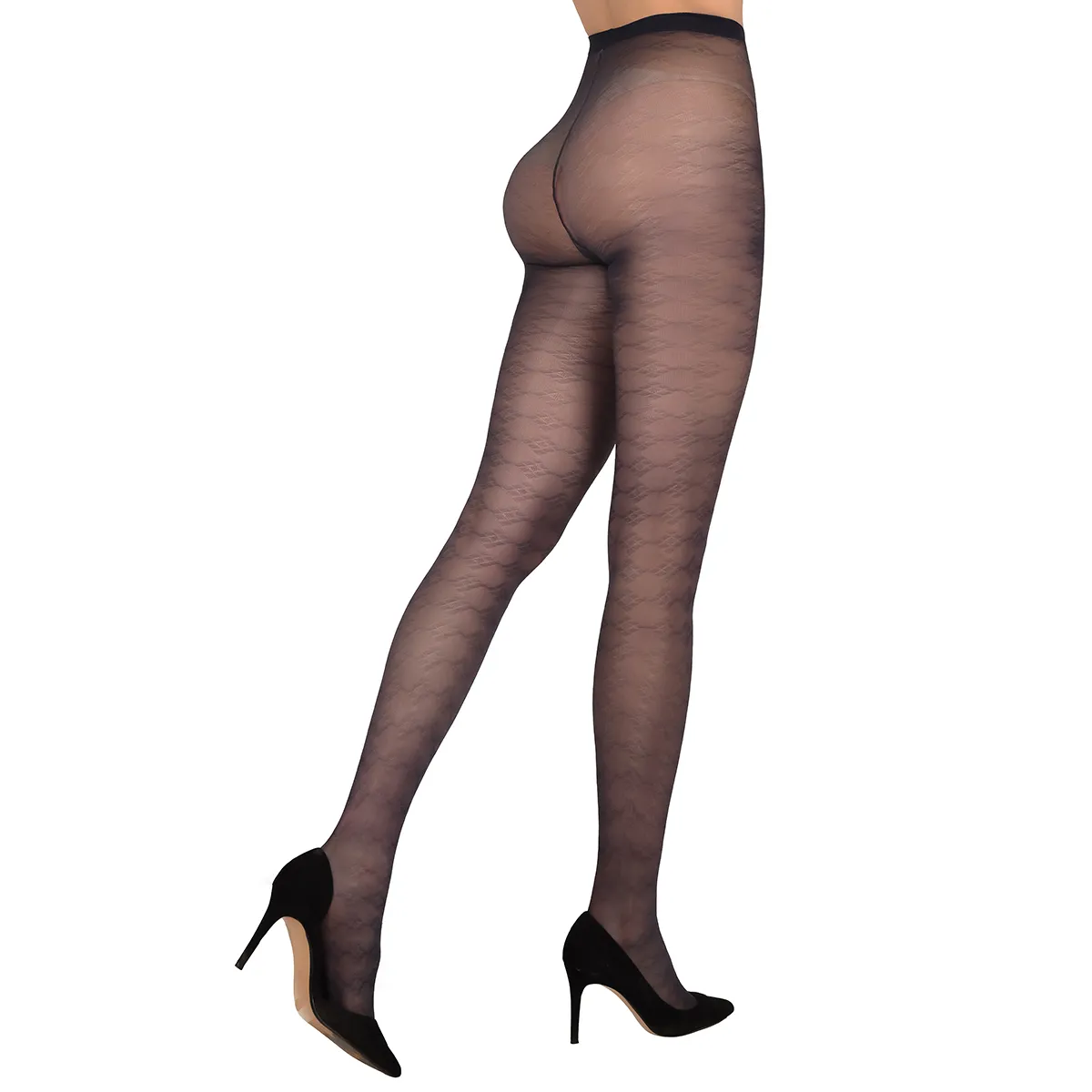 RITCHI - Media Velada para Mujer Ritchi Diseño Rombos Elegancia Sofisticada