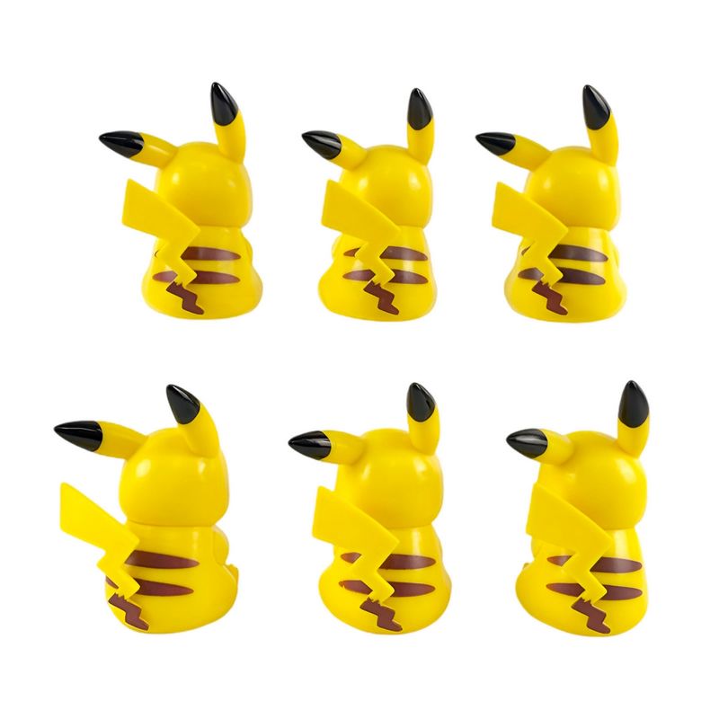 GENERICO - Figura Coleccionable Pokemon Pikachu Comiendo X 6 Unidades