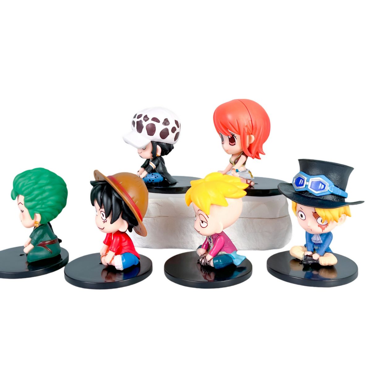 GENERICO - Figura Coleccionable Mini Monkey D. Luffy X 6 Personajes
